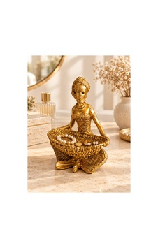 Gold Dekoratif Kadın Figürlü Anahtarlık & Takılık Sepeti Altın Gold Dekoratif Kadın Figürlü Anahtarlık & Takılık Sepeti Altın
