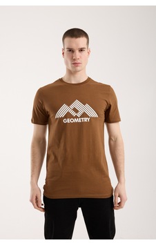 Maximodena Erkek Urban Geometry Baskılı Slim Fit Günlük Tişört - Kahverengi Maximodena Erkek Urban Geometry Baskılı Slim Fit Günlük Tişört - Kahverengi