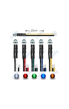 12V 4.8Mm Mantar Led 20 Cm Led Renklerine Göre Kablo Rengi 5 Adet-Beyaz 12V 4.8Mm Mantar Led 20 Cm Led Renklerine Göre Kablo Rengi 5 Adet-Beyaz