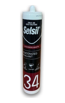 Selsil Silikonize Mastik Beyaz 450 G Selsil Silikonize Mastik Beyaz 450 G