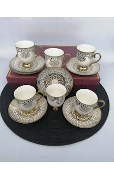 Şnr 101881 Kahve Fincanı Eliza 6'lı Beyaz Şnr 101881 Kahve Fincanı Eliza 6'lı Beyaz