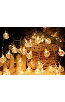 5m 28 Led Kristal Top Gün Işığı Şeffaf Kablo Fişli Eklemeli Mz-18-14 Çokrenkli 5m 28 Led Kristal Top Gün Işığı Şeffaf Kablo Fişli Eklemeli Mz-18-14 Çokrenkli