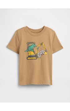 Gap Erkek Bebek Grafik Baskılı T-shirt Bej-2763 Gap Erkek Bebek Grafik Baskılı T-shirt Bej-2763