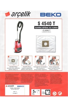Arçelik Uyumlu S 4540 T Elektrikli Süpürge Toz Torbası Arçelik Uyumlu S 4540 T Elektrikli Süpürge Toz Torbası