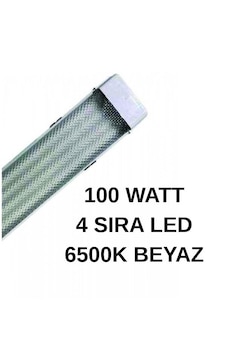100 Watt Led Bant Armatür 4 Sıra Led 6500k Beyaz 10 Adet