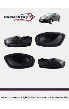 Renault Fluence İç Kapı Açma Kolu Siyah 4lü Takım Set Renault Fluence İç Kapı Açma Kolu Siyah 4lü Takım Set