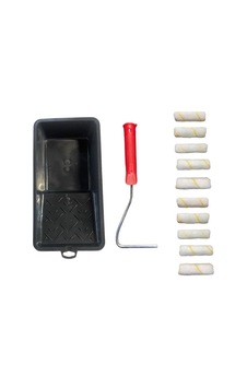 Ekonomik 10 Cm Saten Rulo 10 Yedek Başlık + Boyama Kabı Ve Rulo Sapı Ekonomik 10 Cm Saten Rulo 10 Yedek Başlık + Boyama Kabı Ve Rulo Sapı