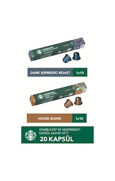 Starbucks Nespresso Uyumlu Kapsül Kahve Seti 20'li Espresso, House Blend Kapsül Kahve Starbucks Nespresso Uyumlu Kapsül Kahve Seti 20'li Espresso, House Blend Kapsül Kahve