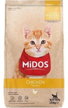 Midos Tavuklu Yavru Kedi Maması Büyüme 15 KG Midos Tavuklu Yavru Kedi Maması Büyüme 15 KG