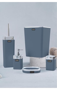 Aria 5 Parça Akrilik Banyo Seti Gri - Akr-05506/8 Gri Aria 5 Parça Akrilik Banyo Seti Gri - Akr-05506/8 Gri