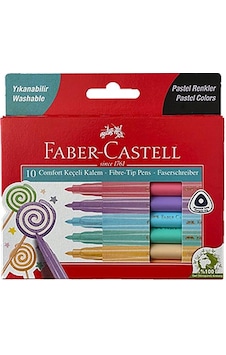 Faber Castell Pastel Renkler Comfort Keçeli Kalem 10'lu Faber Castell Pastel Renkler Comfort Keçeli Kalem 10'lu