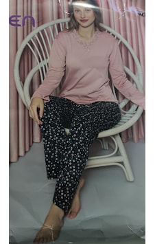 Tekten 3200 Uzun Kollu Kadın Pijama Takımı SOMON Tekten 3200 Uzun Kollu Kadın Pijama Takımı SOMON