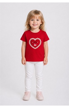 Yale Kids 3-8 Yaş Kız Çocuk %95 Pamuklu Tişört Kırmızı Yale Kids 3-8 Yaş Kız Çocuk %95 Pamuklu Tişört Kırmızı