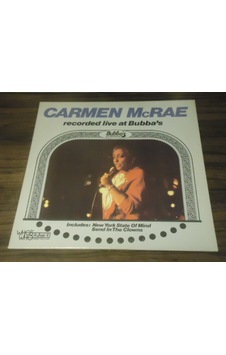 CARMEN McRAE - Recorded Live At Bubba's , LP 1981 Vocal Jazz CARMEN McRAE - Recorded Live At Bubba's , LP 1981 Vocal Jazz