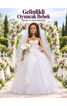 Halley Gelinlikli Moda Oyuncak Bebek - Duvaklı & Buketli - Kızıl Uzun Saçlı Halley Gelinlikli Moda Oyuncak Bebek - Duvaklı & Buketli - Kızıl Uzun Saçlı