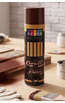 Sprey Boya 200 Ml 1 Adet Südor Hızlı Kuruyan Renkli Profesyonel Canlı Renk Ahşap Plastik Demir Metal Cam Porselen Duvar Kahverengi