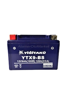 Yiğit Akü 12 V 9 Ah-Amper Motosiklet Aküsü Ytx9-Bs--2020/9 Üretim