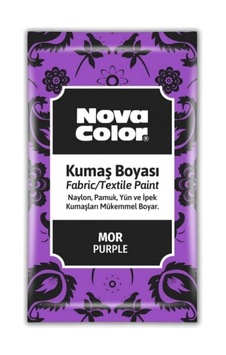 Nova Color Mor Kumaş Boyası Toz 12 Gr 1 Adet Tekstil Kumaş Boyası İçin Uygun Nova Color Mor Kumaş Boyası Toz 12 Gr 1 Adet Tekstil Kumaş Boyası İçin Uygun