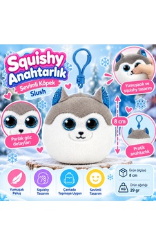 Ty Squishy Beanies Peluş Köpek Anahtarlık Slush Nhr