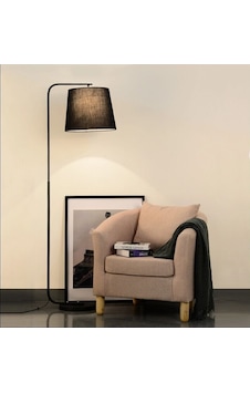 Riolight Retro Rustik Siyah Hareketli Kumaş Başlik Metal Lambader Riolight Retro Rustik Siyah Hareketli Kumaş Başlik Metal Lambader
