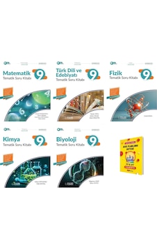 9. Sınıf 2025 Matematik Edebiyat Fizik Kimya Ve Biyoloji Tematik Soru Kitabı Sayısal 5li Set 9. Sınıf 2025 Matematik Edebiyat Fizik Kimya Ve Biyoloji Tematik Soru Kitabı Sayısal 5li Set