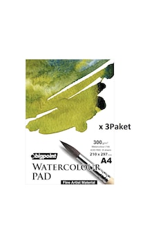 Bigpoint Suluboya Blok 300 Gram A4 - 25 Yaprak Watercolour Pad X 3 Adet Bigpoint Suluboya Blok 300 Gram A4 - 25 Yaprak Watercolour Pad X 3 Adet