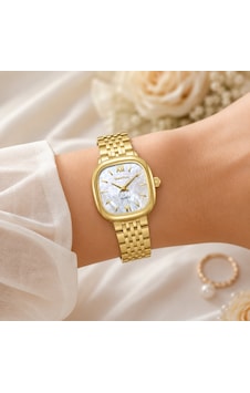 Quantum 1255.120 Kadın Kol Saati Kare Sedef Kadran Gold Çelik Kordon Quartz Düğün Nişan Saati Diğer Quantum 1255.120 Kadın Kol Saati Kare Sedef Kadran Gold Çelik Kordon Quartz Düğün Nişan Saati Diğer