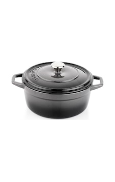 Schafer Guss Chef Döküm Derin Tencere 20cm-2 Parça-gri Gri