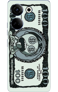 Tecno Camon 20 - 20 Pro 4g Uyumlu Morty Dolar Baskılı Silikon Kılıf Renkli