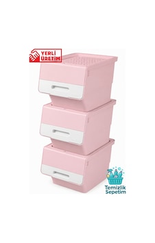 3 Katlı Tekerlekli Kapaklı Saklama Kutusu, Eşya Ve Erzak Organizer 3x12 Litre Pembe Pembe Pembe 3 Katlı Tekerlekli Kapaklı Saklama Kutusu, Eşya Ve Erzak Organizer 3x12 Litre Pembe Pembe Pembe