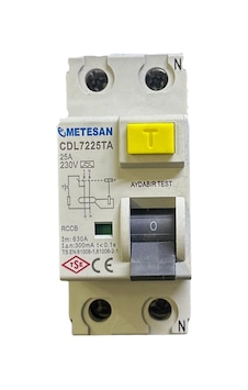 Metesan 2x25 300ma Kaçak Akım Koruma Rölesi Metesan 2x25 300ma Kaçak Akım Koruma Rölesi