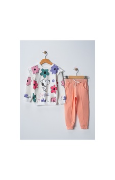 Veramoni Kız Çocuk Cute Belle Çiçek Baskılı Uzun Kollu Eşofman Sweatshırt Takım Krem Veramoni Kız Çocuk Cute Belle Çiçek Baskılı Uzun Kollu Eşofman Sweatshırt Takım Krem