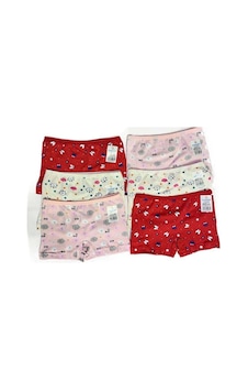 Northcity 6 Adet Kız Çocuk Desenli Penye Boxer - %90 Pamuklu Rahat İçlik Northcity 6 Adet Kız Çocuk Desenli Penye Boxer - %90 Pamuklu Rahat İçlik