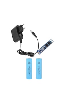 2 Adet Aspilsan Li-ion Pil, 2s 8a Bms. Ve 9 Volt 1 Amper Adaptör