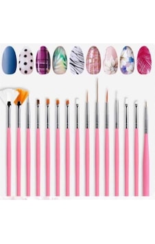 Nail Art 15'li Tırnak Süsleme Fırça Seti Nail Art 15'li Tırnak Süsleme Fırça Seti