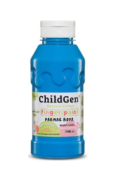 Childgen Süper Yıkanabilir Parmak Boya 350ml - Mavi Childgen Süper Yıkanabilir Parmak Boya 350ml - Mavi