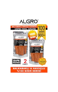 Algro Balkabaklı & Havuçlu Sığır Derisinden Munchy Stick 2 x 450 G Algro Balkabaklı & Havuçlu Sığır Derisinden Munchy Stick 2 x 450 G