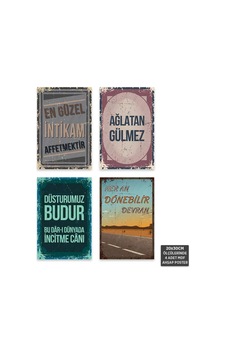 Ps1006 - Türkçe Retro Mdf Ahşap Poster Set 4 Adet - 20x30cm - 848607173 Ps1006 - Türkçe Retro Mdf Ahşap Poster Set 4 Adet - 20x30cm - 848607173
