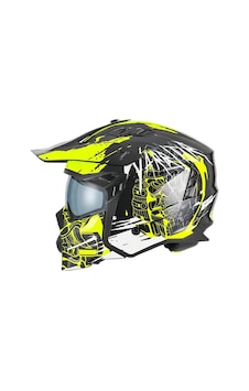 Sway X1-X Seul Matt Warrior Modüler Kask Beyaz - Sarı - Siyah Sway X1-X Seul Matt Warrior Modüler Kask Beyaz - Sarı - Siyah
