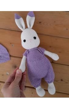 Amigurumi Tulumlu Tavşan Lila