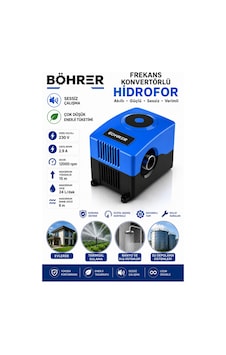 Böhrer Ba011345 Frekans Konvertörlü Sessiz-akıllı-sabit Basınç- Hidrofor Pompa - 1 Kat 2 Daire Ve 2