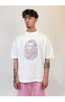 Zaee B Pe Taşlı Premium Oversize Tişört Pembe Zaee B Pe Taşlı Premium Oversize Tişört Pembe