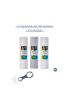 Conax Su Arıtma Gold Açık Kasa 3'lü Ön Takım Filtre Conax Su Arıtma Gold Açık Kasa 3'lü Ön Takım Filtre