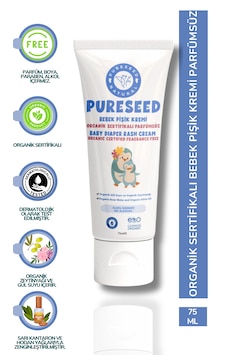 Pureseed Natural Organik Sertifikalı Bebek Pişik Kremi - Parfümsüz - 75 Ml