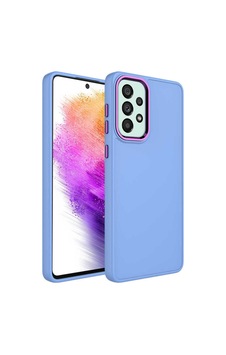 Galaxy A23 Kılıf Metal Çerçeve Ve Buton Tasarımlı Silikon Zore Luna Kapak Lila Galaxy A23 Kılıf Metal Çerçeve Ve Buton Tasarımlı Silikon Zore Luna Kapak Lila