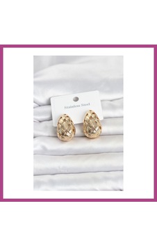Gees Global 316l Çelik Gold Renk Motifli Damla Kadın Küpe Gbzs Gees Global 316l Çelik Gold Renk Motifli Damla Kadın Küpe Gbzs
