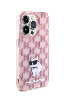 Apple Uyumlu iPhone 15 Pro Kılıf Karl Lagerfeld Iml C Monogram Lisanslı Kapak Pembe Apple Uyumlu iPhone 15 Pro Kılıf Karl Lagerfeld Iml C Monogram Lisanslı Kapak Pembe