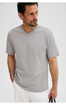 Grımelange Almerı Erkek %100 Pamuk Yumuşak Kumaşlı V Yakalı Gri T-shirt Grımelange Almerı Erkek %100 Pamuk Yumuşak Kumaşlı V Yakalı Gri T-shirt