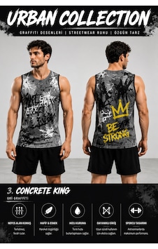 Beydex Erkek Nem Emici Hızlı Kuruma Urban Collection Sporcu Sıfır Kol T-shirt Gym Gri Beydex Erkek Nem Emici Hızlı Kuruma Urban Collection Sporcu Sıfır Kol T-shirt Gym Gri