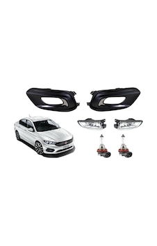 Sis Farı Seti Takım Fiat Egea Sedan [2 Far+2 Ampül+2 Çerçeve]